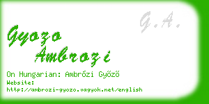gyozo ambrozi business card